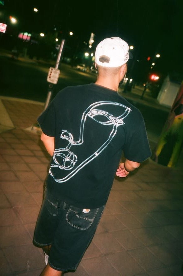 Sincerely Blanco Chrome Logo Tee - Black