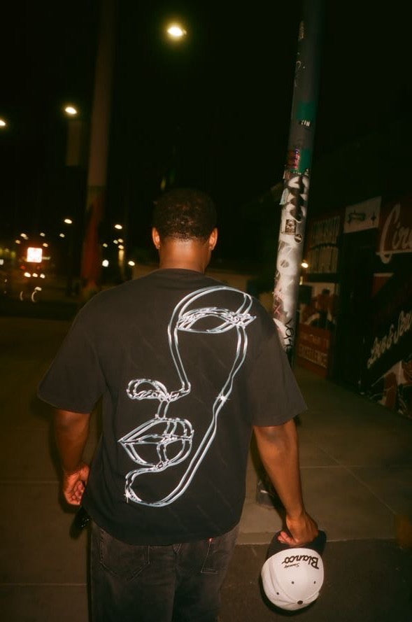 Sincerely Blanco Chrome Logo Tee - Black