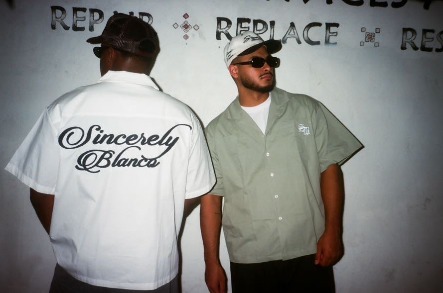 Sincerely Blanco Script Logo Work Shirt - White