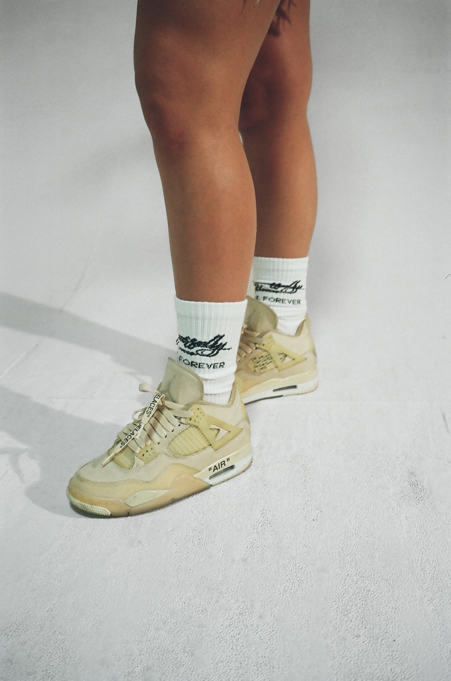 Sincerely Blanco Logo Socks