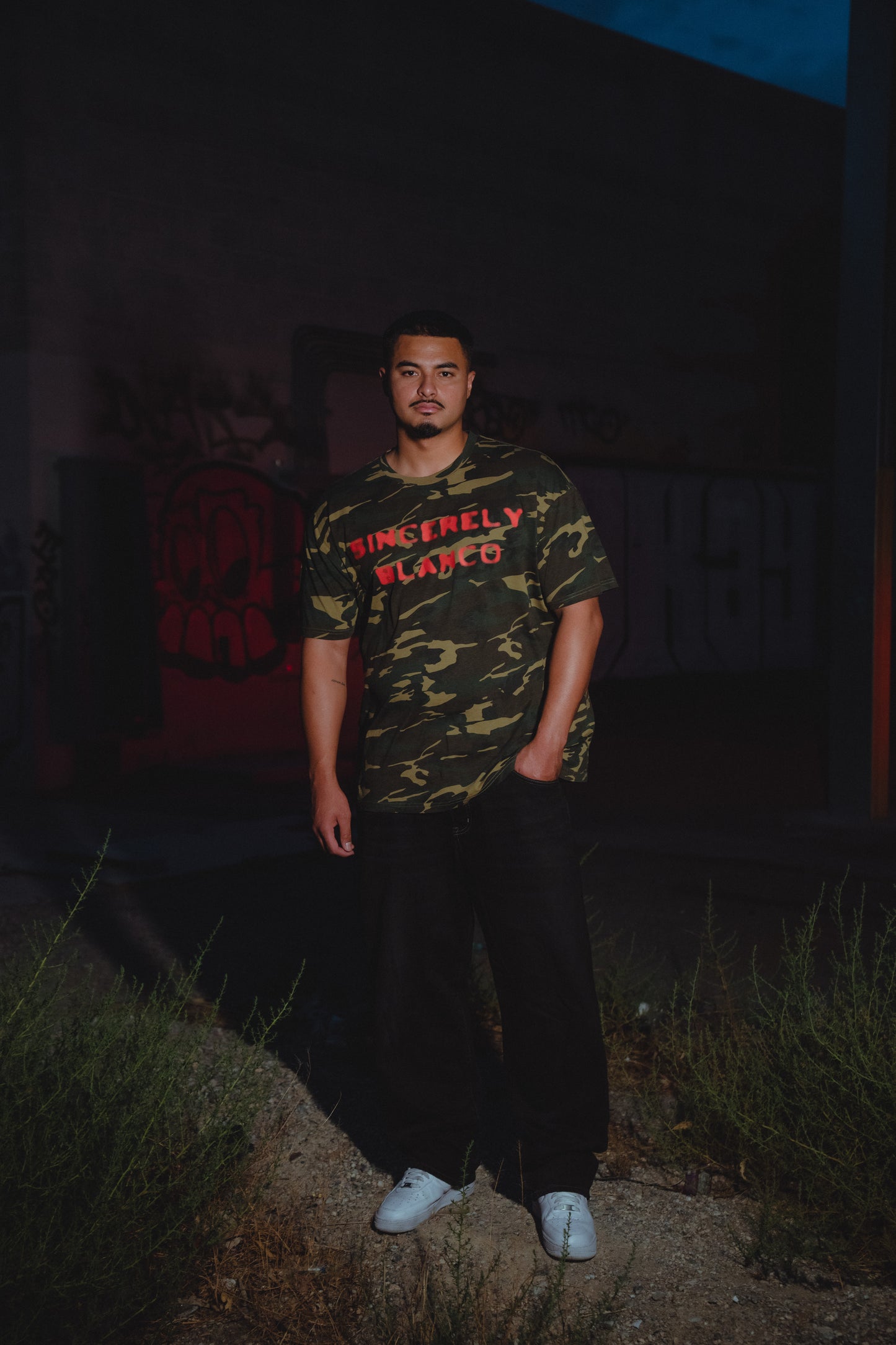 Sincerely Blanco Camo Tee