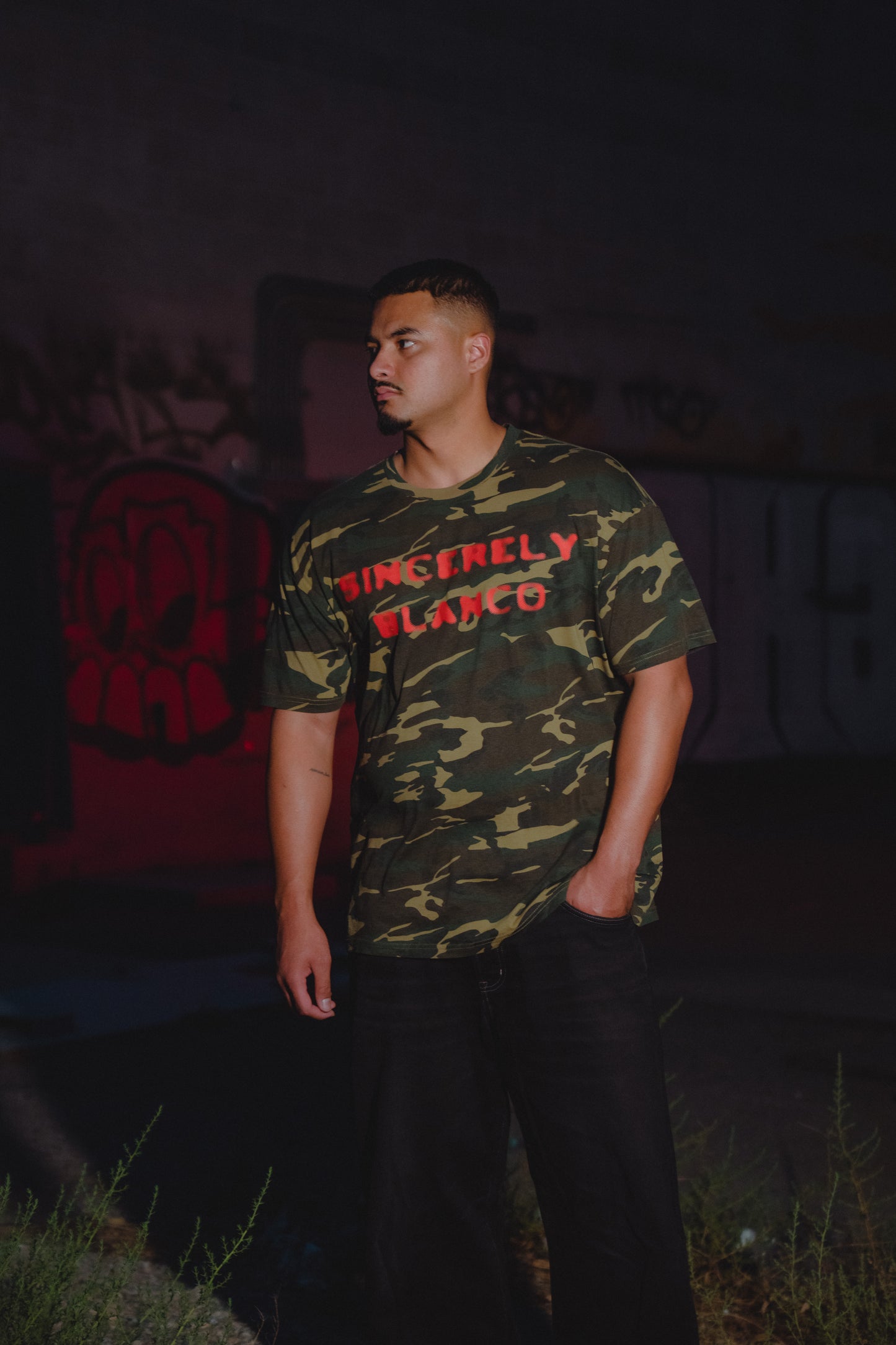 Sincerely Blanco Camo Tee