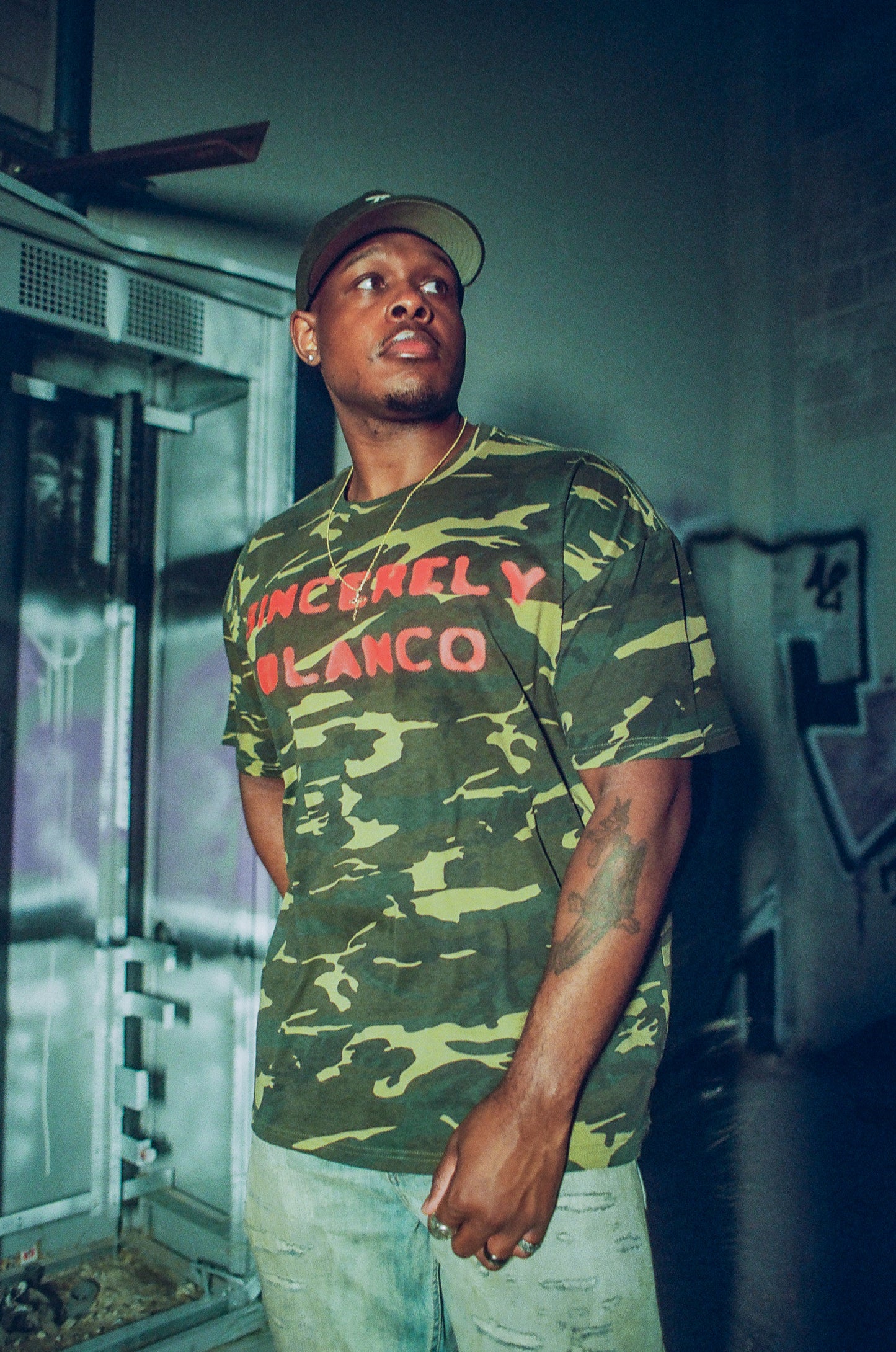 Sincerely Blanco Camo Tee